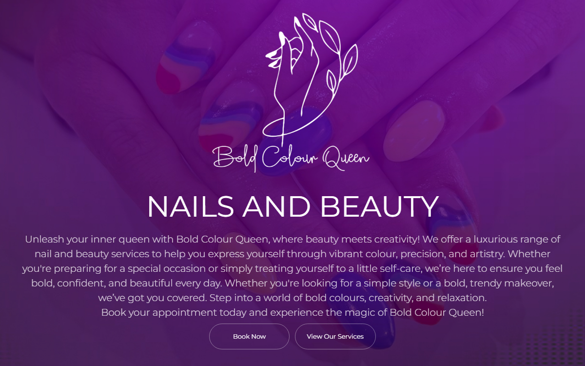 Bold Colour Queen website preview